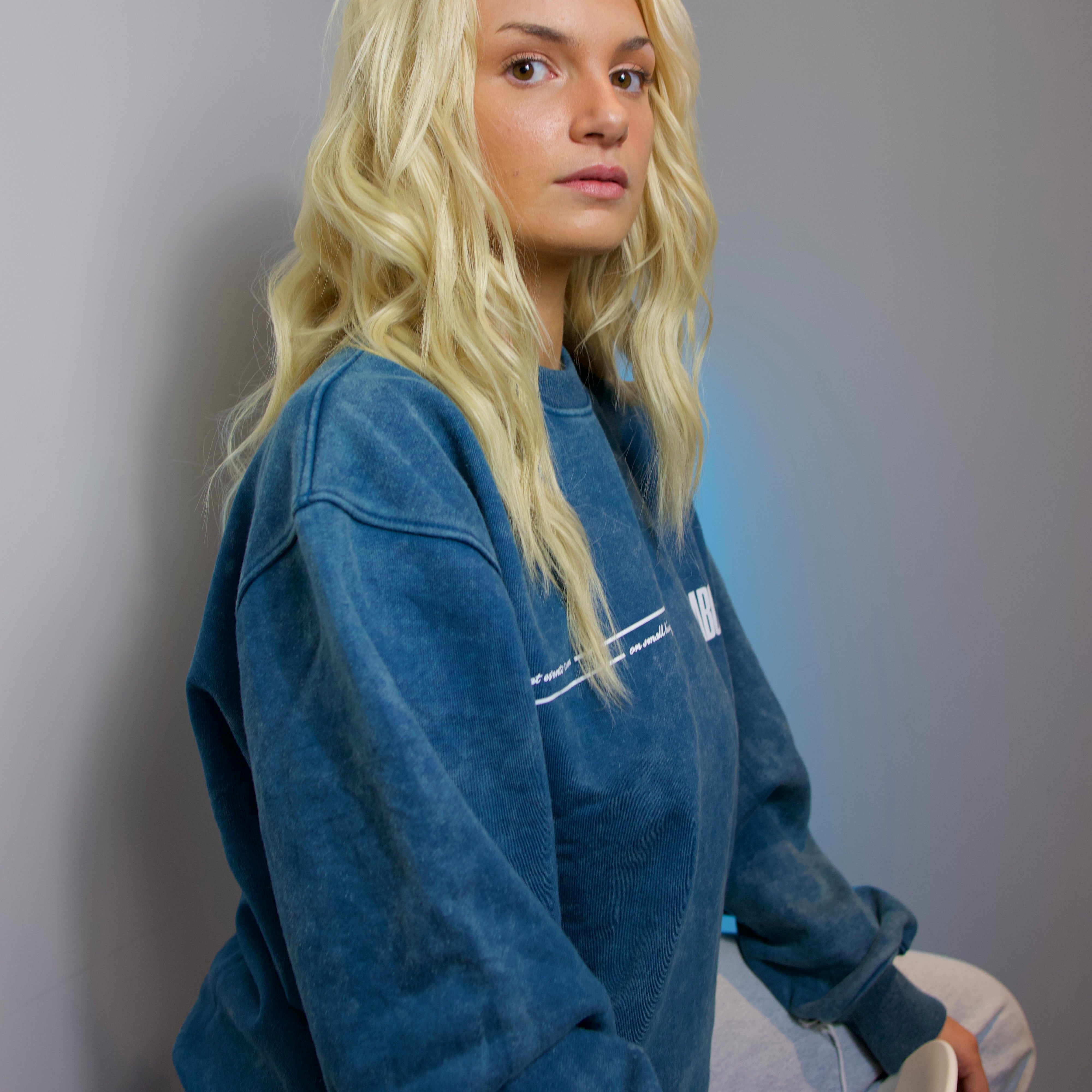 Premium streetwear model in luxury great events sweatshirt
