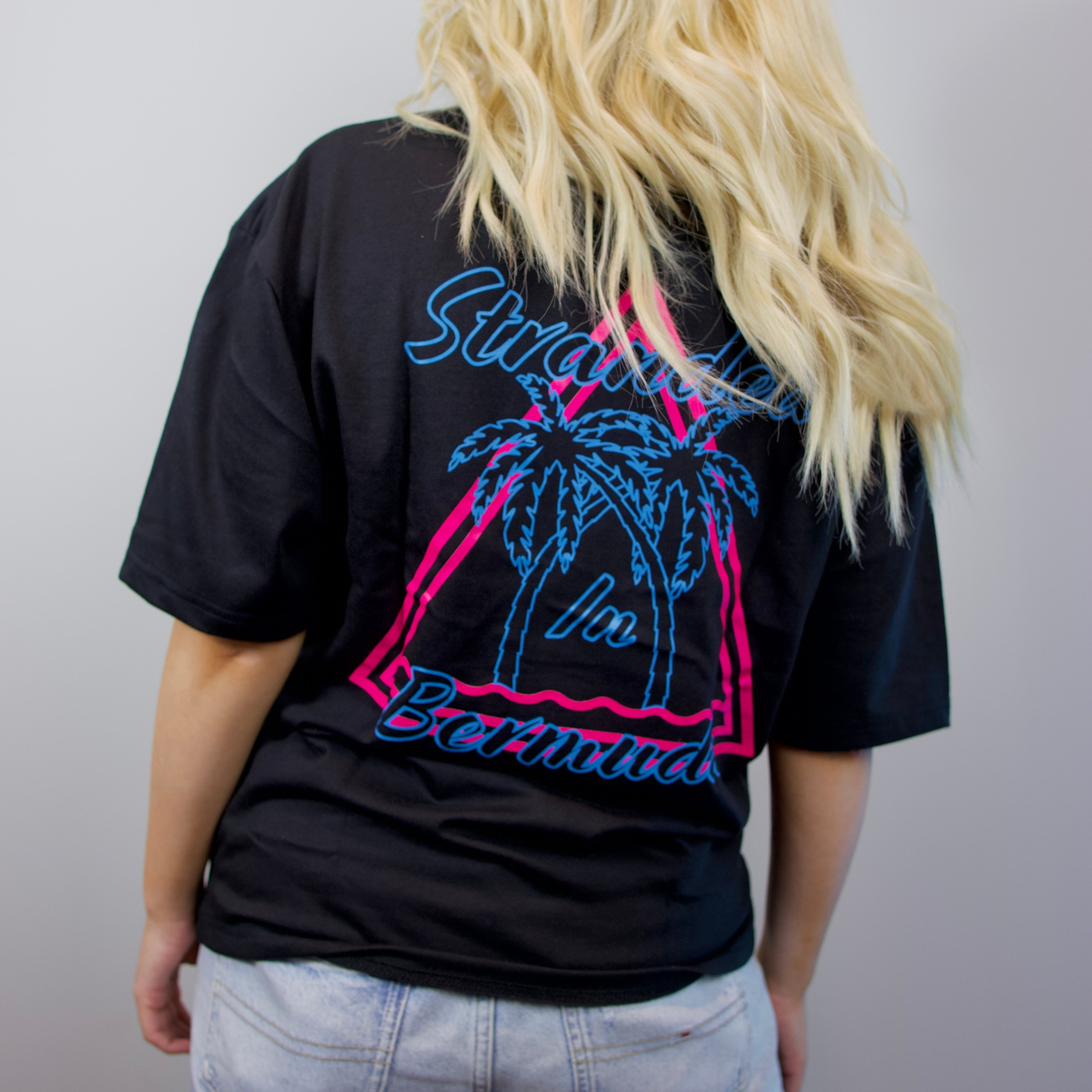 Premium streetwear model in luxury stranded t-shirt made in Portugal