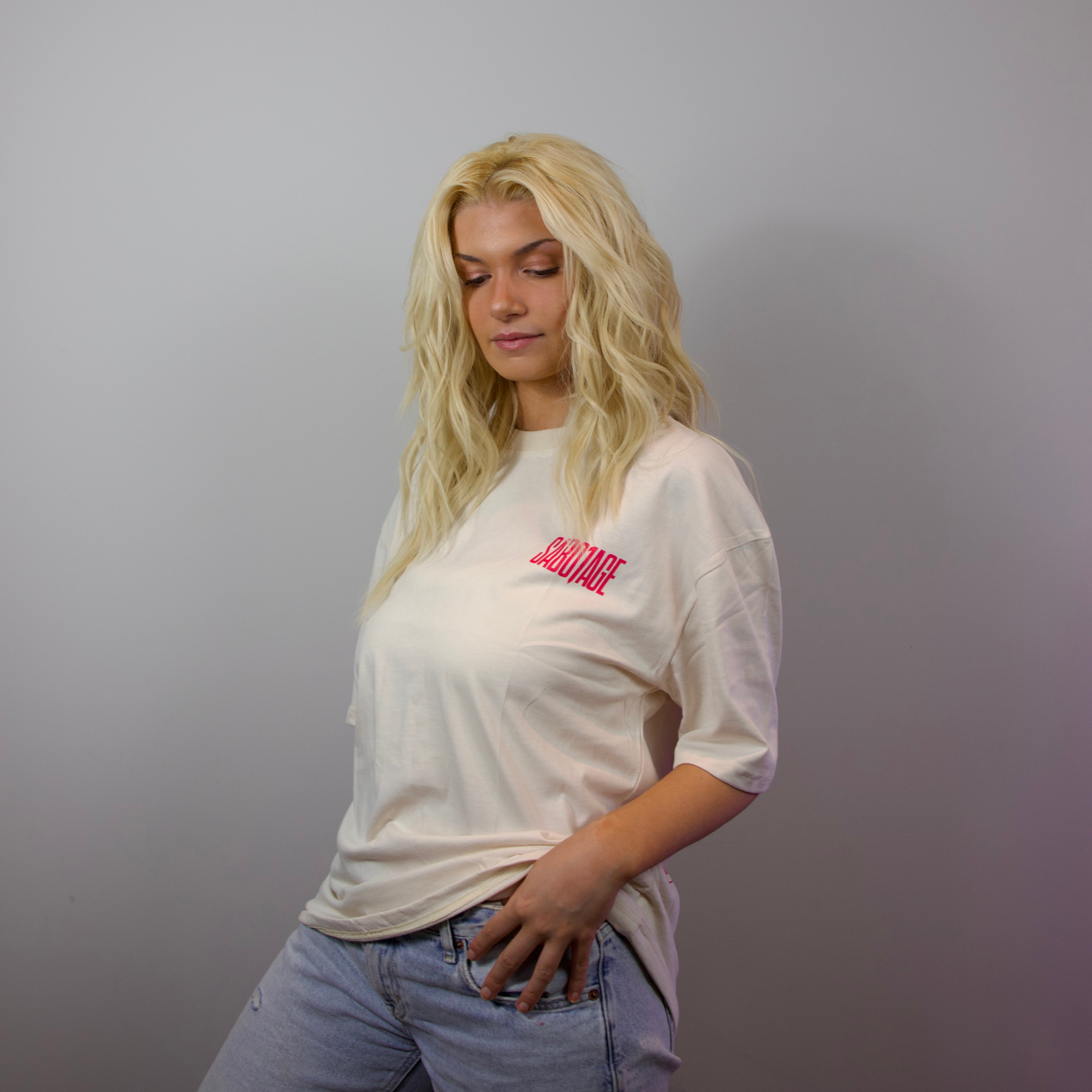 Premium streetwear model in luxury launch t-shirt made in Portugal