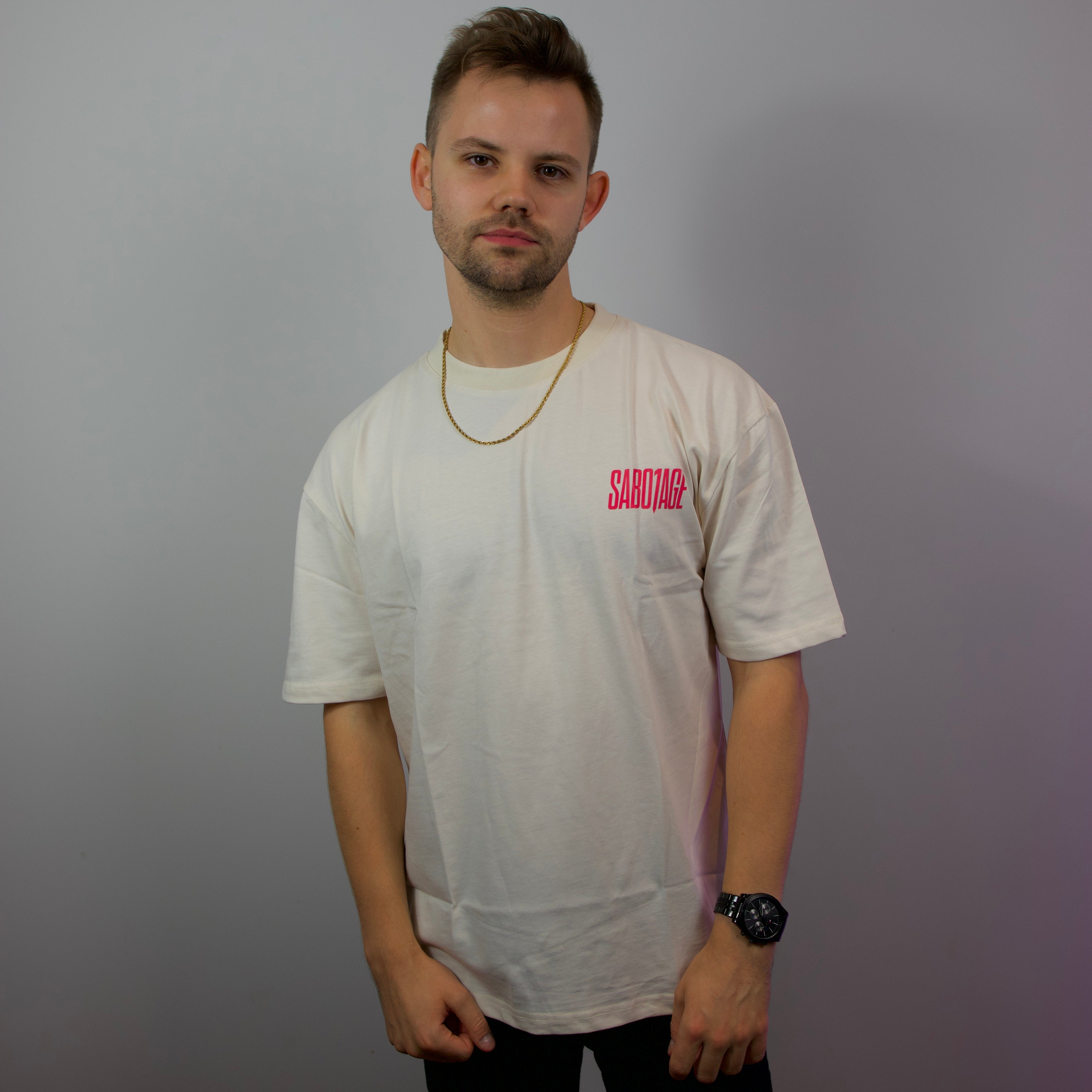 Premium streetwear model in luxury launch t-shirt made in Portugal