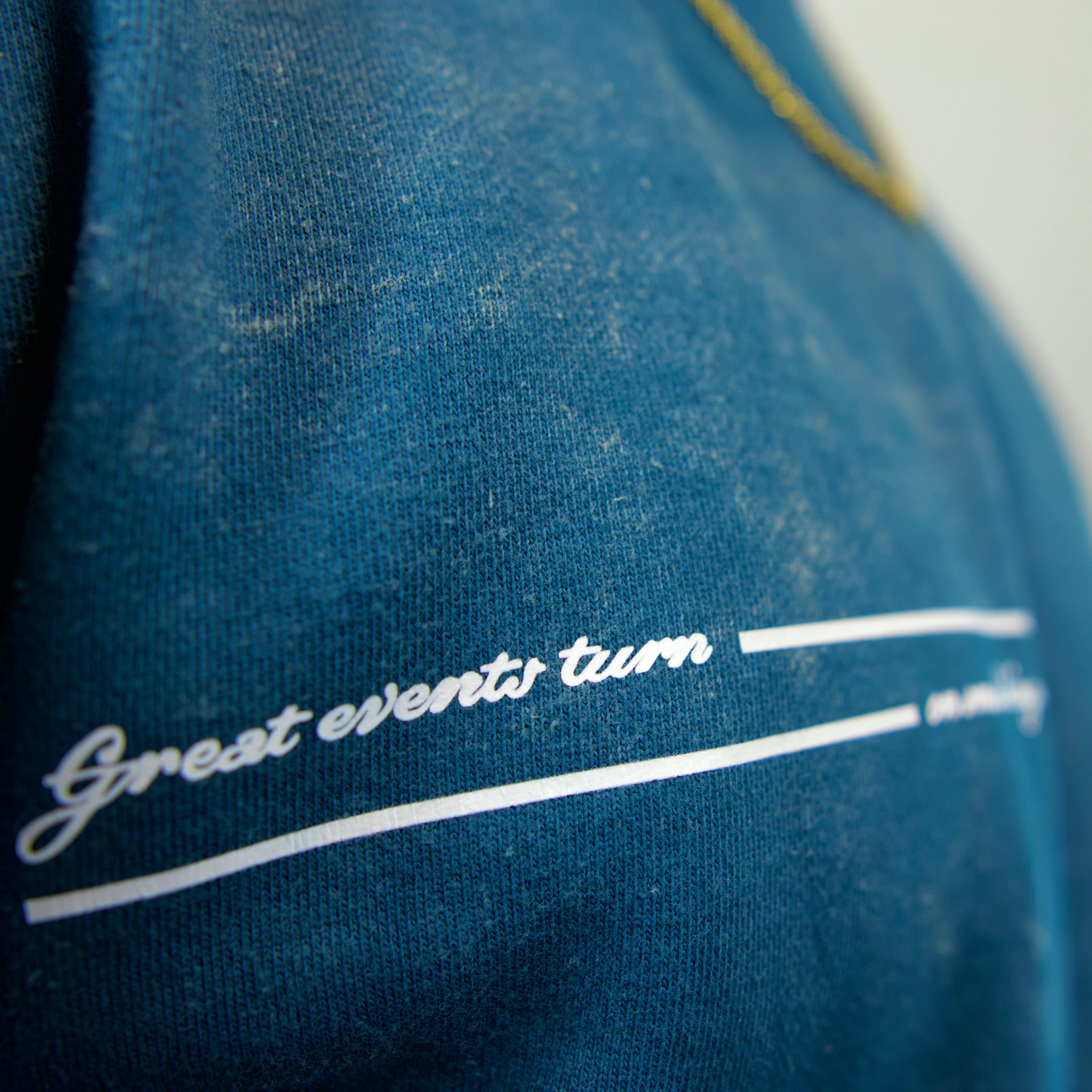 Premium streetwear detail front text of luxury great events sweatshirt