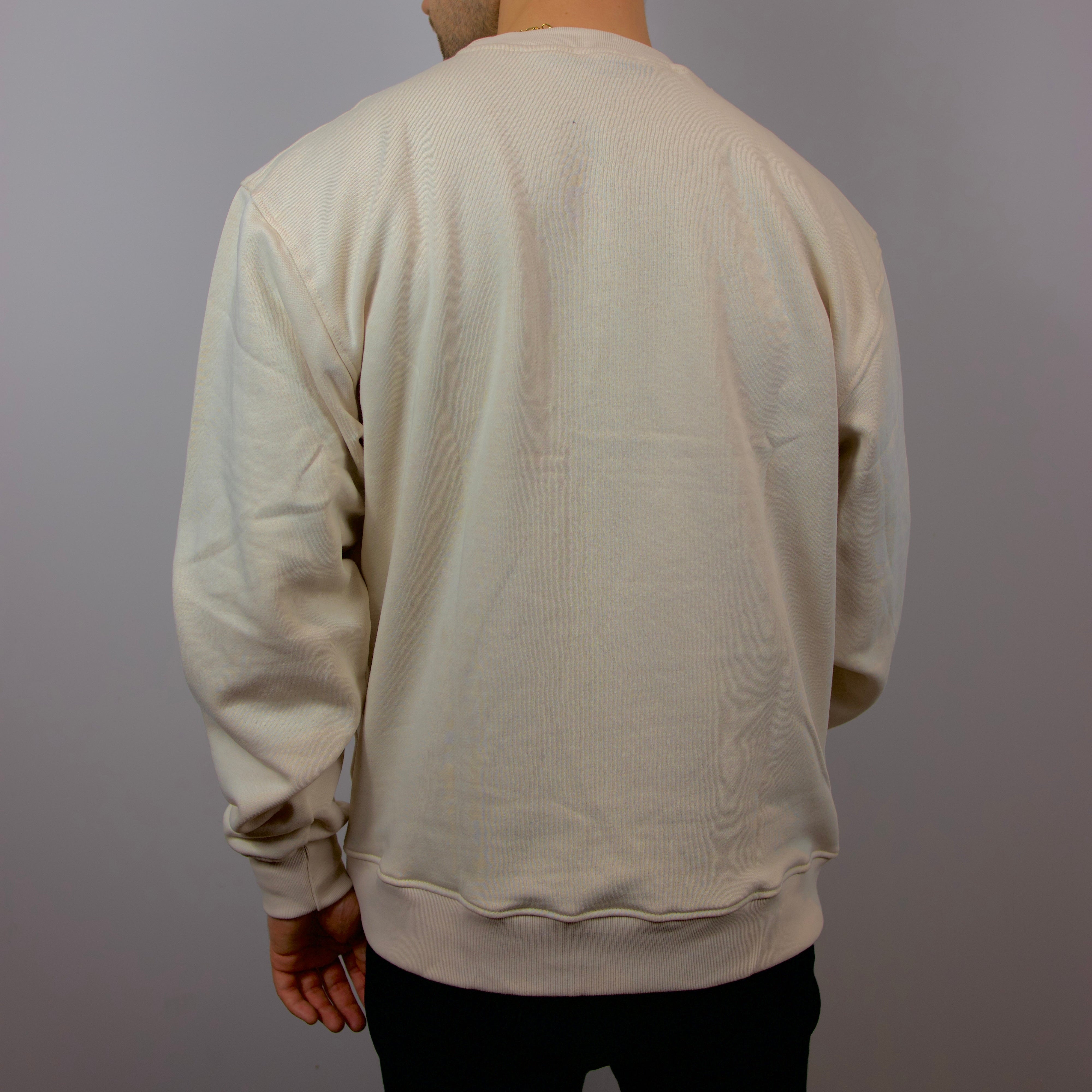 Premium streetwear model in luxury halo sweatshirt made in Portugal